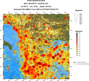 regional magnitude historical seismicity