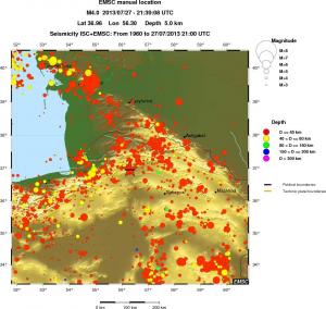 regional historical seismicity
