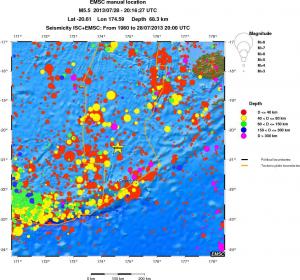 regional historical seismicity