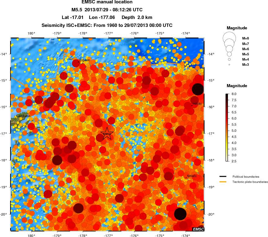 regional magnitude historical seismicity