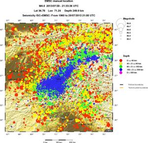 regional historical seismicity