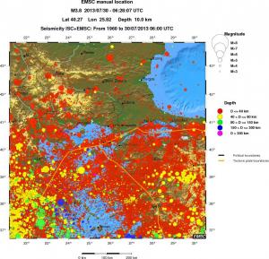 regional historical seismicity