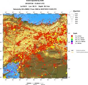 regional historical seismicity