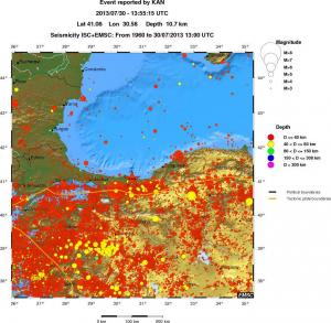 regional historical seismicity