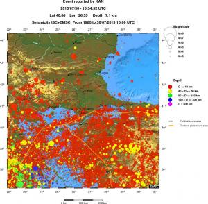 regional historical seismicity