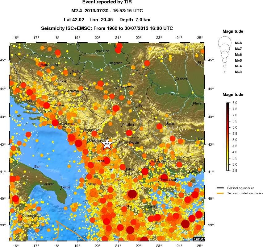 regional magnitude historical seismicity