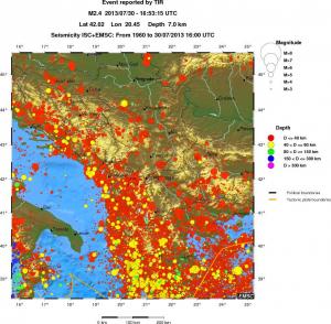 regional historical seismicity
