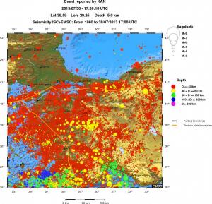 regional historical seismicity