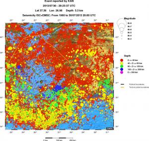 regional historical seismicity