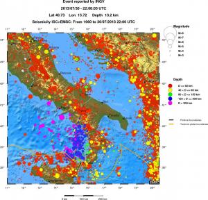 regional historical seismicity