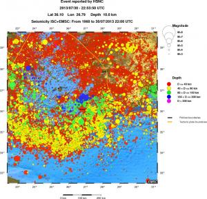 regional historical seismicity