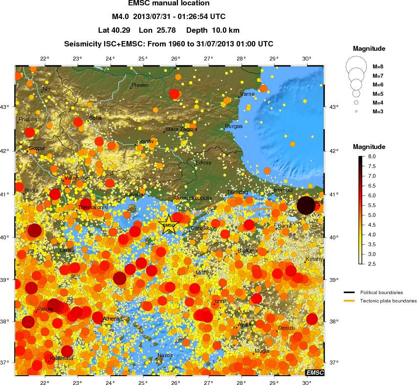 regional magnitude historical seismicity