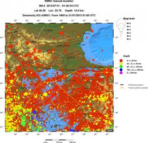 regional historical seismicity