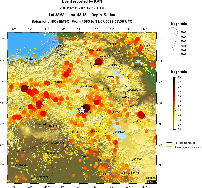regional magnitude historical seismicity
