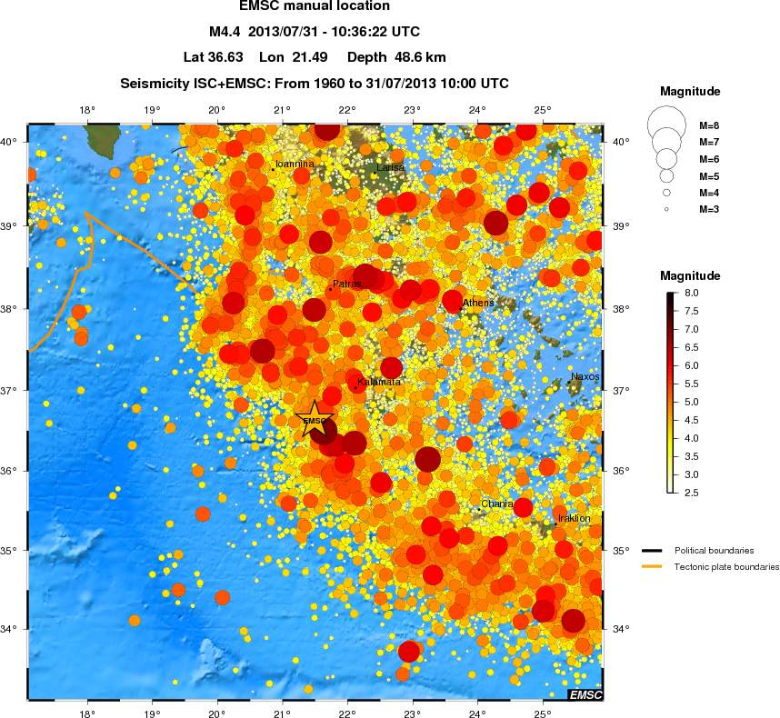 regional magnitude historical seismicity