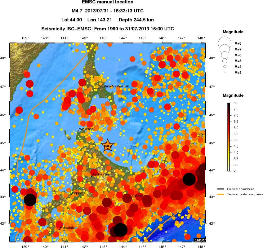 regional magnitude historical seismicity