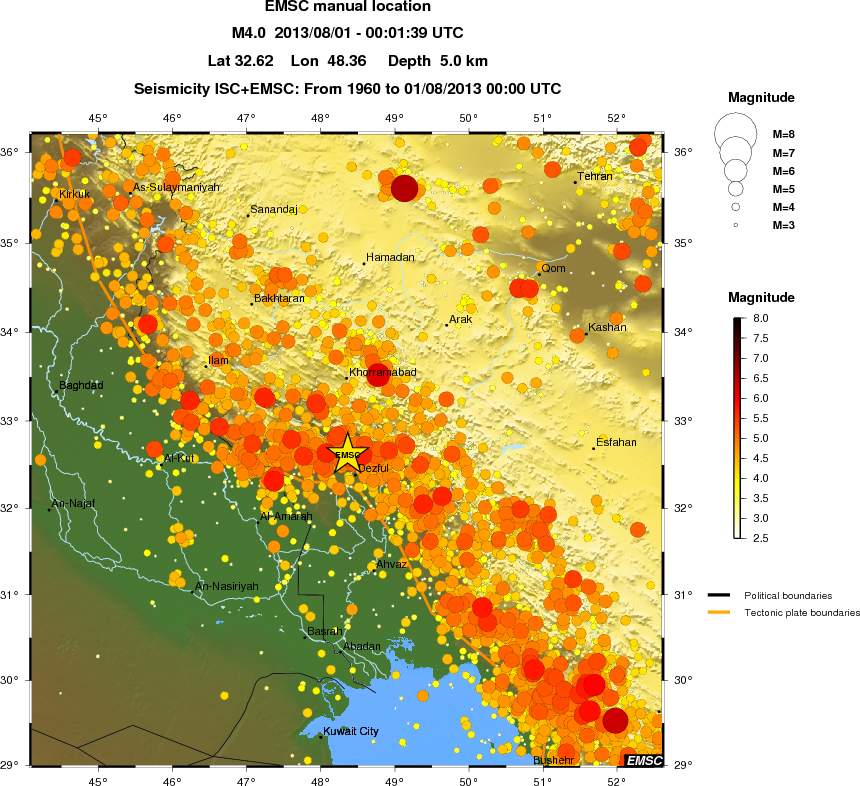 regional magnitude historical seismicity