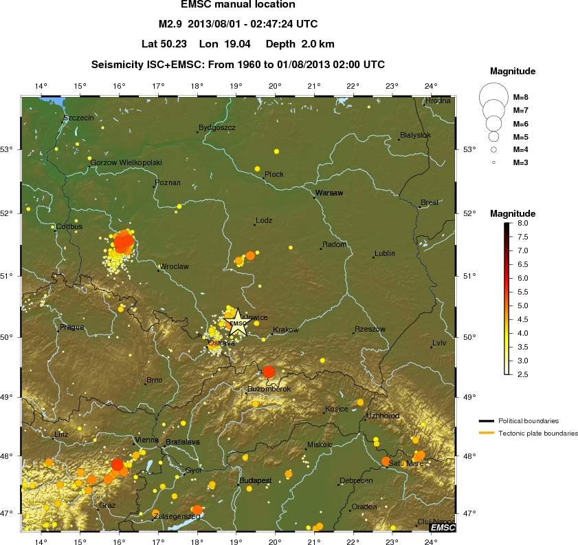 regional magnitude historical seismicity