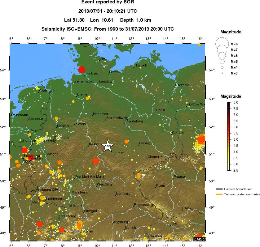 regional magnitude historical seismicity