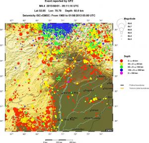 regional historical seismicity