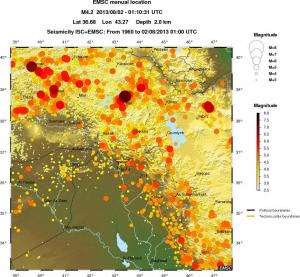 regional magnitude historical seismicity