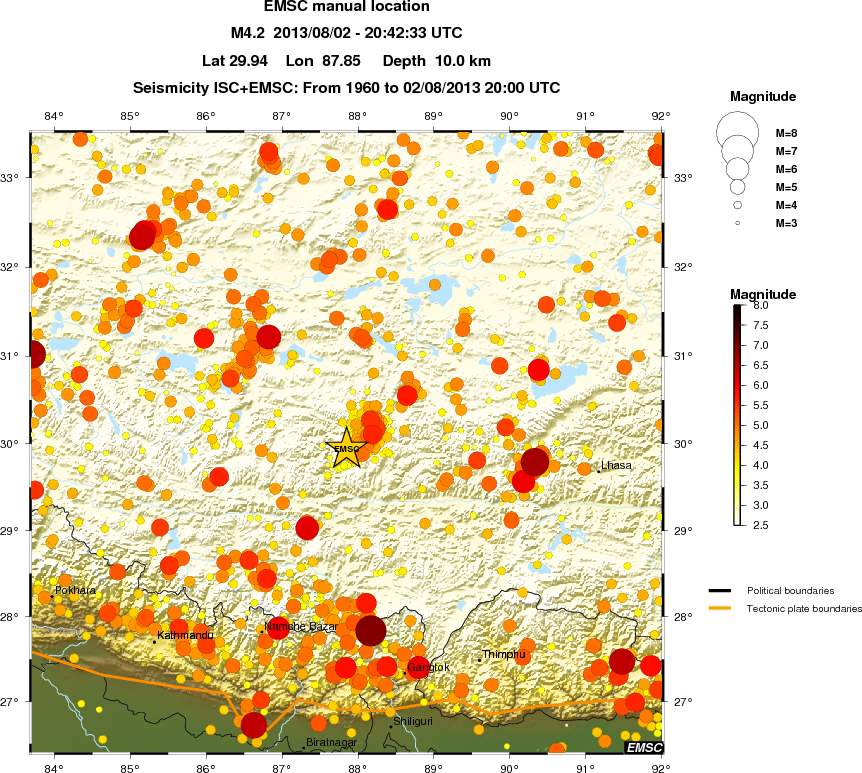 regional magnitude historical seismicity