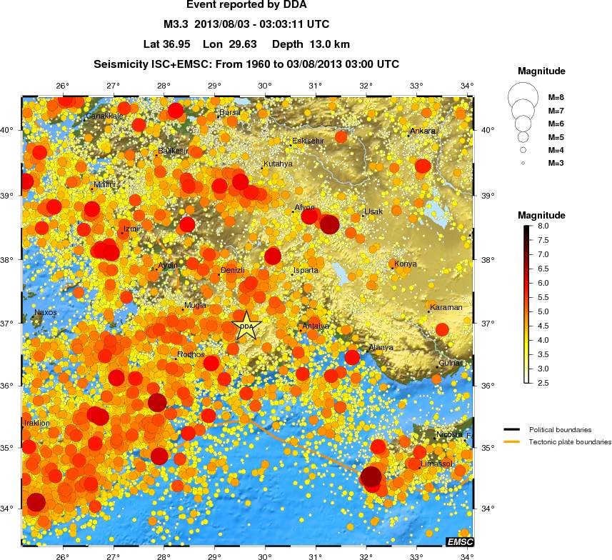regional magnitude historical seismicity