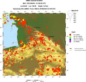 regional historical seismicity