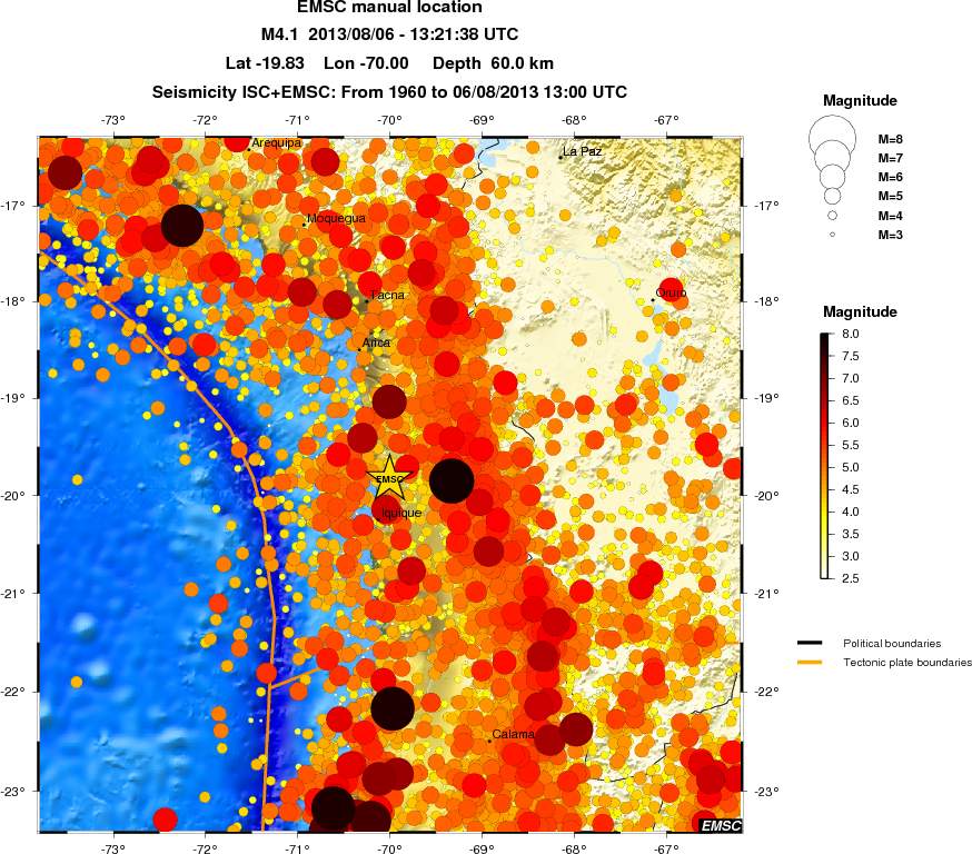 regional magnitude historical seismicity