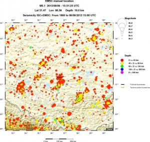 regional historical seismicity