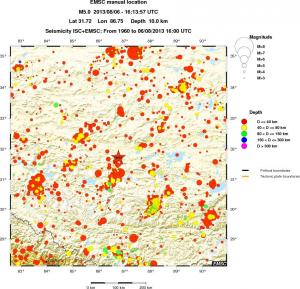 regional historical seismicity