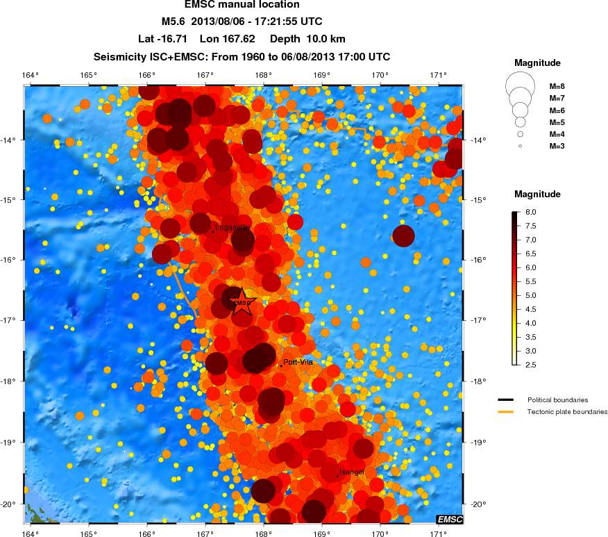 regional magnitude historical seismicity