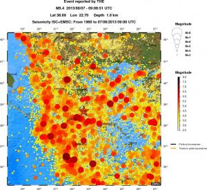 regional magnitude historical seismicity