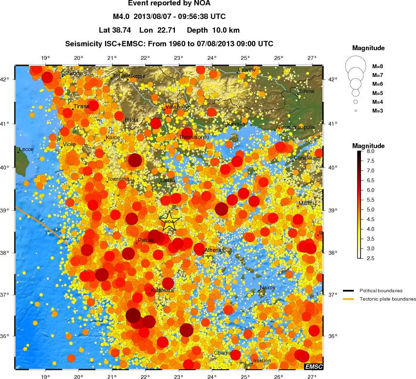 regional magnitude historical seismicity