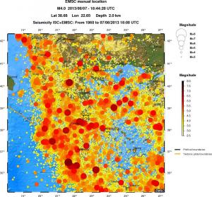 regional magnitude historical seismicity
