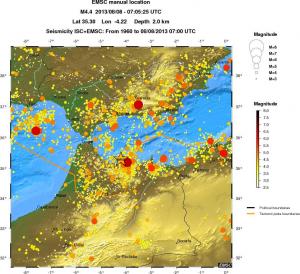 regional magnitude historical seismicity