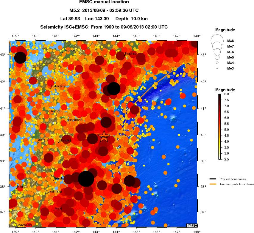 regional magnitude historical seismicity