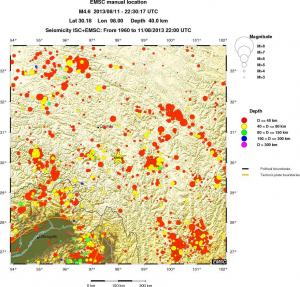 regional historical seismicity