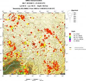 regional historical seismicity