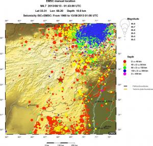 regional historical seismicity
