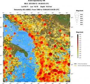 regional magnitude historical seismicity