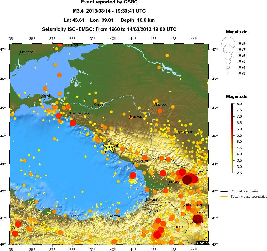 regional magnitude historical seismicity