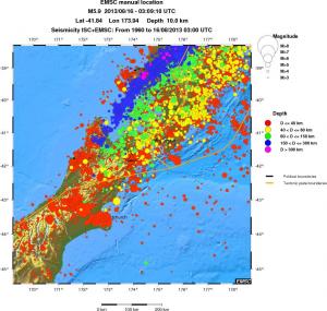 regional historical seismicity