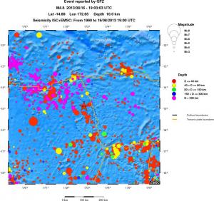 regional historical seismicity