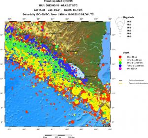 regional historical seismicity