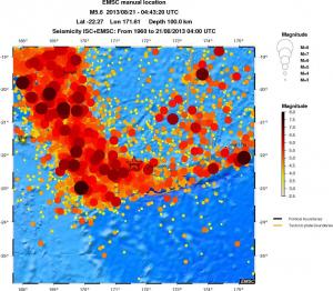 regional magnitude historical seismicity