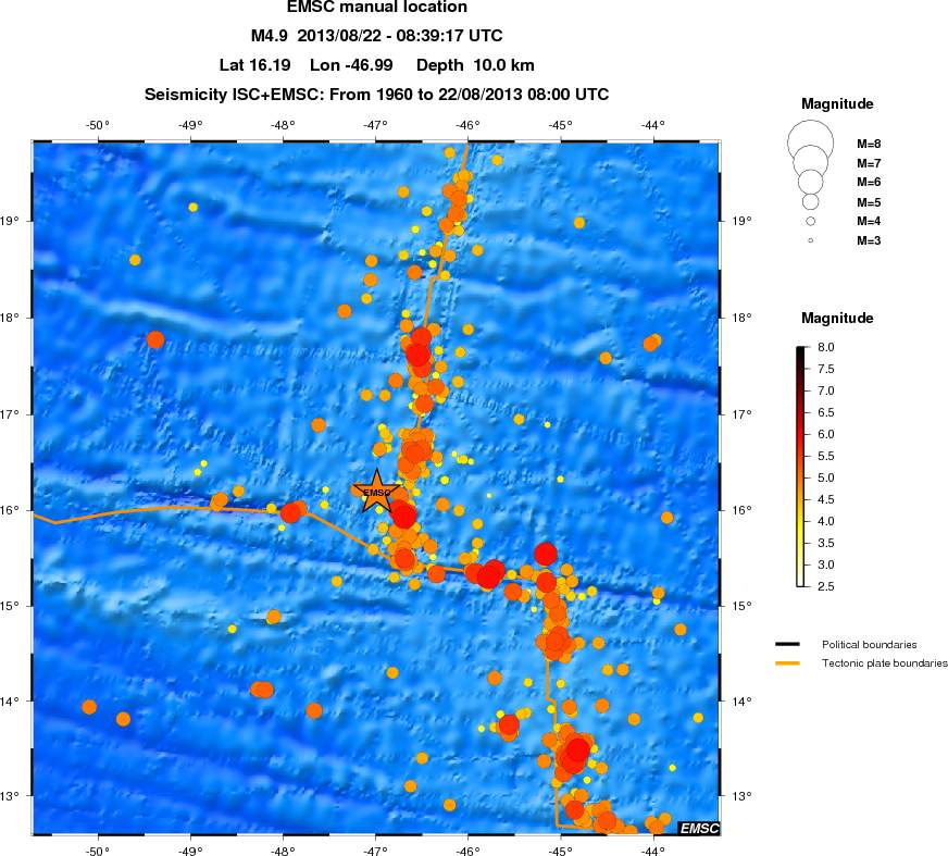 regional magnitude historical seismicity