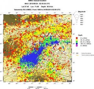 regional historical seismicity