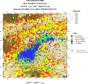 regional historical seismicity