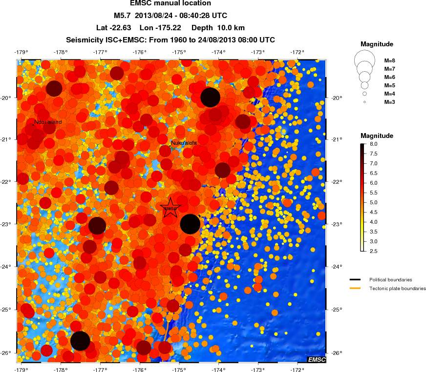 regional magnitude historical seismicity